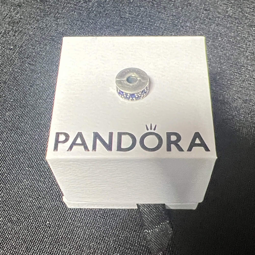Pandora Silver Charm with Blue Details